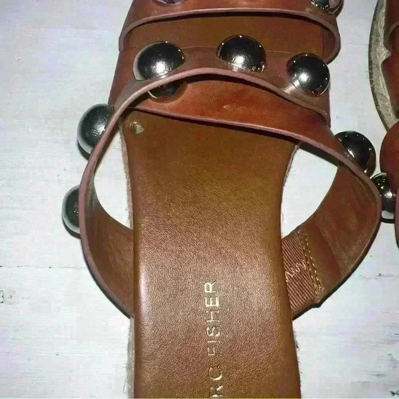 Marc Fisher Prisca Ball Stud Espadrille Slide Sandals - NWOT - Picture 10 of 12